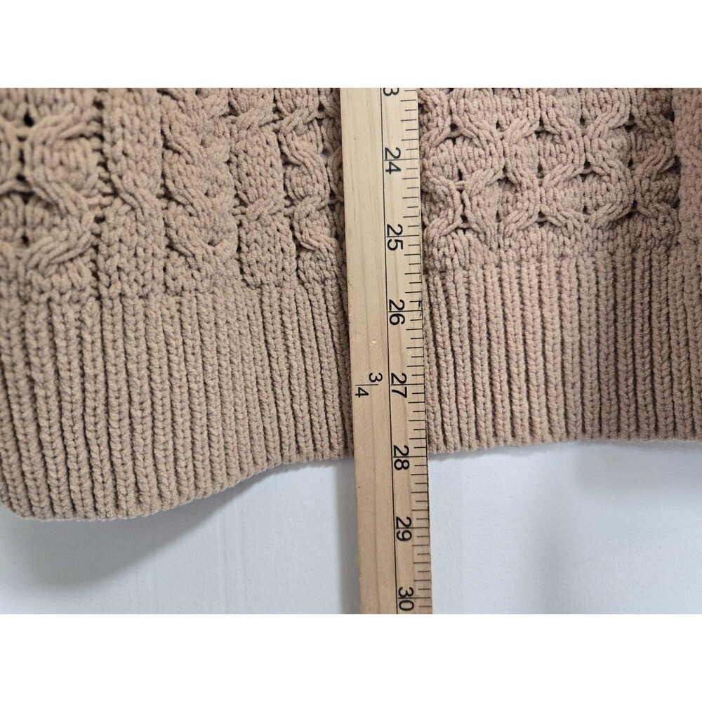 Abercrombie Fitch Cardigan Sweater Women L Brown Soft A&F Cozy Open Granola - Picture 6 of 8